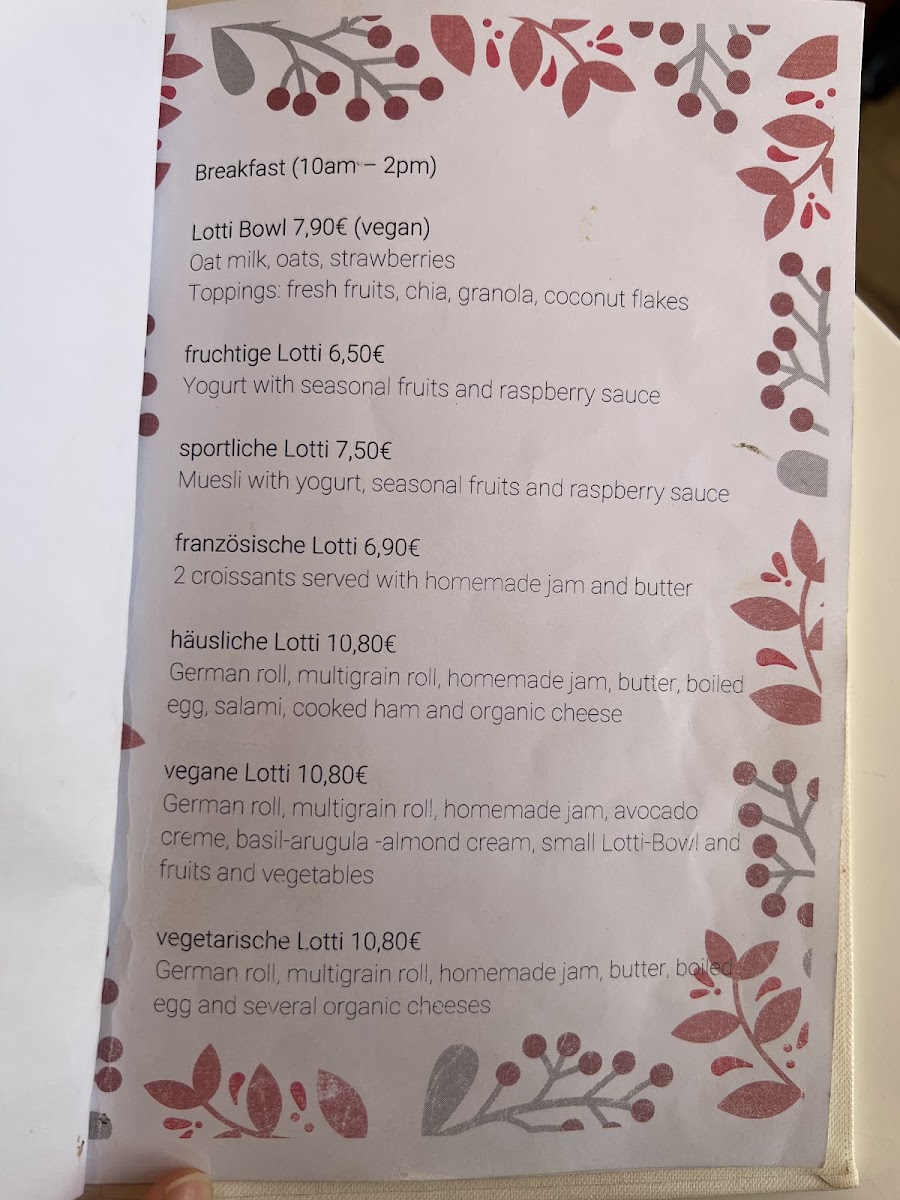 Menu - Cafe Lotti photo 10